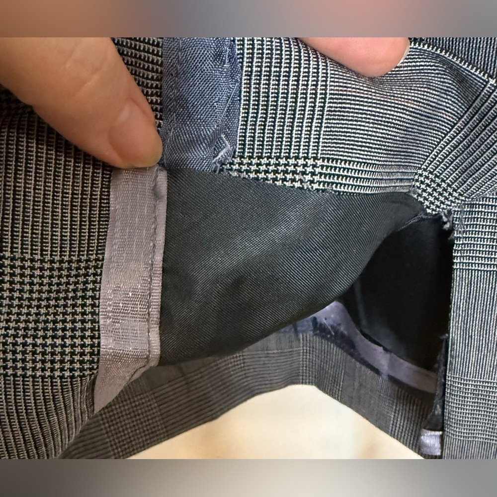 Vintage 90’s 400 Tailored Collection preppy Gray Glen Plaid wool blend skirt 0 - Picture 6 of 12